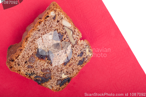 Image of Cake with nuts and raisins