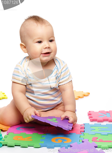 Image of Little boy with alphabet