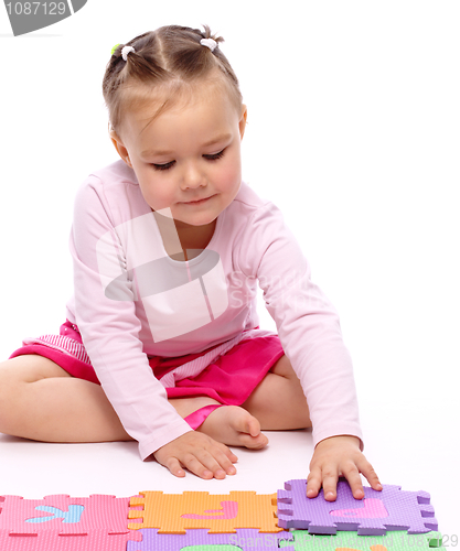 Image of Little girl with alphabet