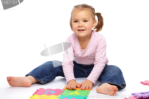 Image of Little girl with alphabet