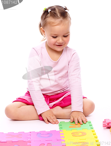 Image of Little girl with alphabet