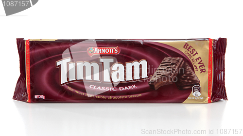Image of Packet of Tim Tam chocolate biscuits