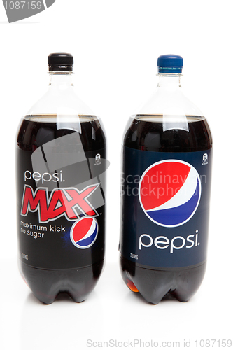 Image of Bottles of Pepsi and Diet Pepsi Max