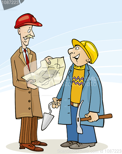 Image of Engineer and Builder talking