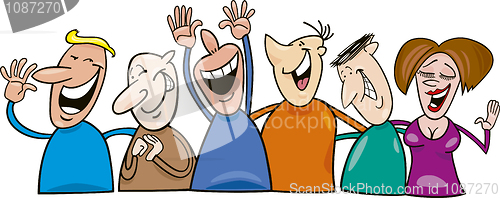 Image of Group of laughing people
