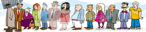 Image of People in queue