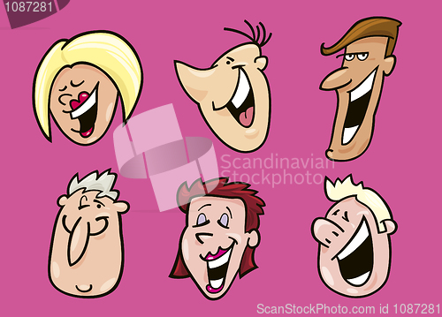 Image of set of happy faces