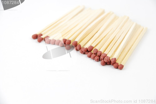 Image of Red matches on white