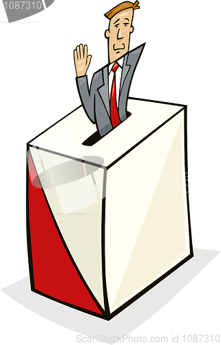 Image of Man in Ballot Box