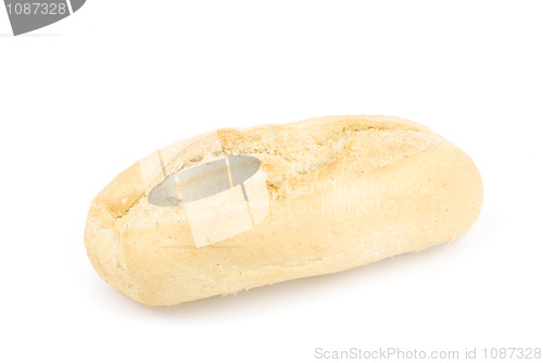 Image of Fresh and homemade white bread called baguette