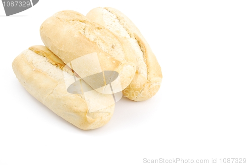 Image of Fresh and homemade white bread called baguette