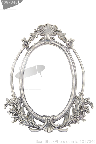 Image of Metallic photo-frame on white