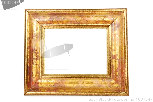 Image of Gold photo-frame on white