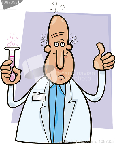 Image of Scientist with vial