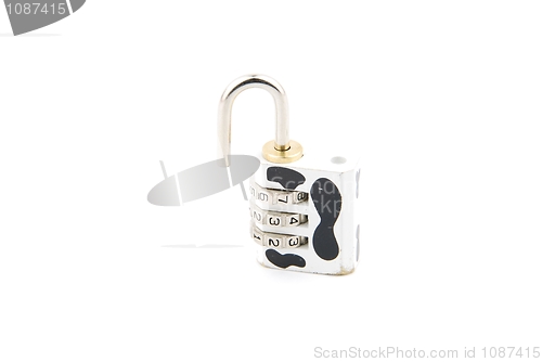 Image of Cow pattern padlock on a white