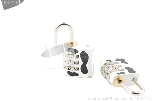 Image of Cow pattern combination padlock on white