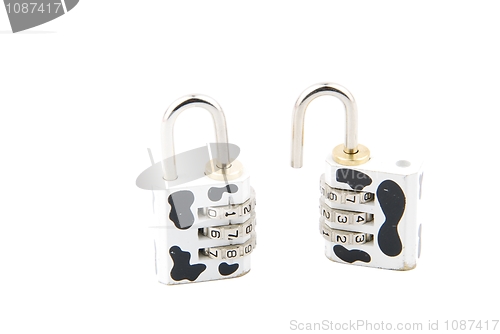 Image of Cow pattern combination padlock on white