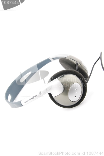 Image of Headphones with cord on white