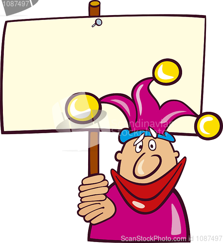 Image of Funny Jester with Board