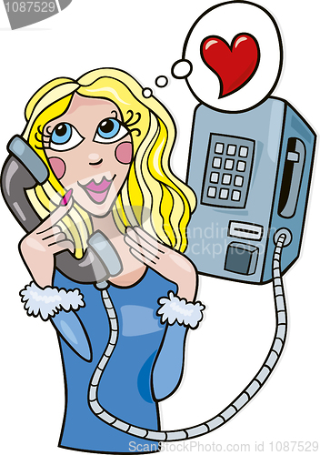 Image of Blond woman in love