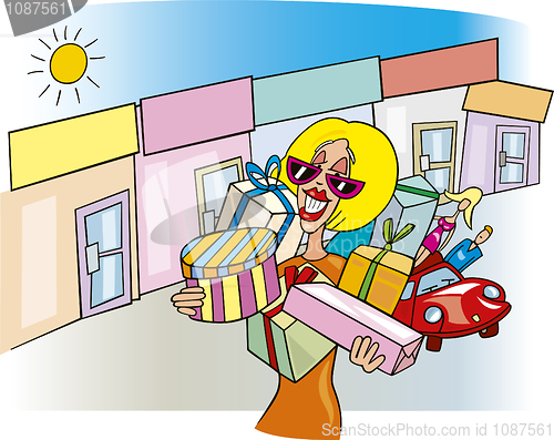 Image of Woman on shopping