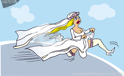 Image of Running bride