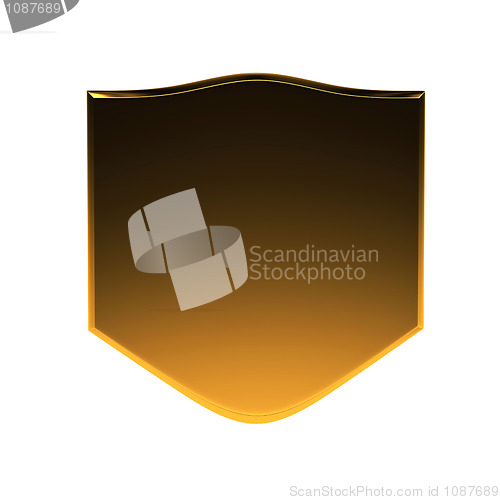 Image of 3d golden with black shield