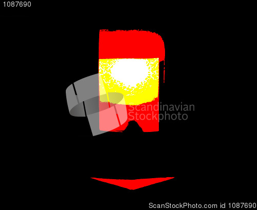 Image of Abstract x-ray red lamp maximum saturated