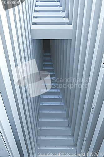 Image of Architectural Hotel Interior Abstract Detail Perspective