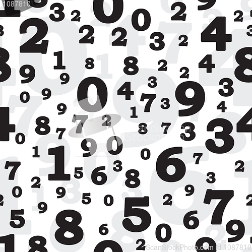 Image of Abstract background with symbols of digits