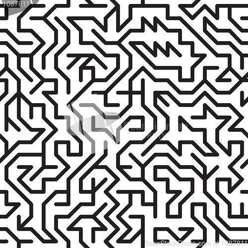 Image of Abstract background with complex maze