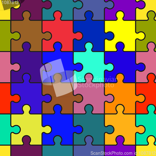 Image of Motley abstract background with puzzle