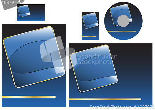 Image of Template for business card, letter and cd. Add your logo and tex