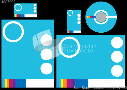 Image of Template for business card, letter and cd. Add your logo and tex