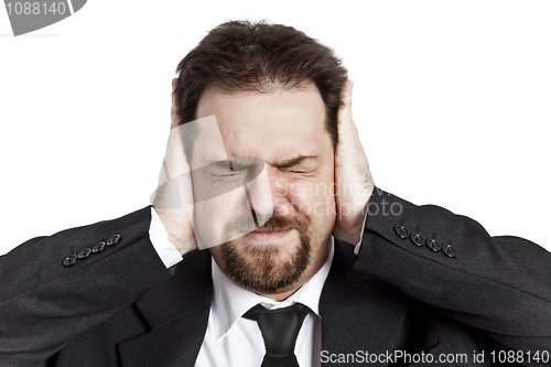 Image of stressed young man