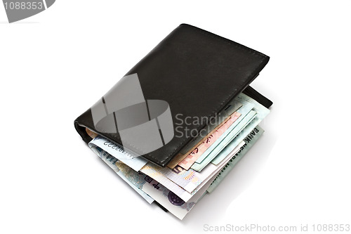 Image of Wallet and various currency