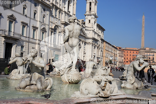 Image of Fountain of the Four Rivers , in Rome