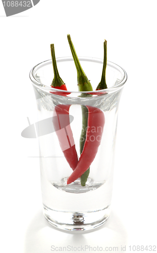 Image of Chillies In A Shot Glass
