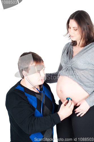 Image of Beautiful couple - pregnant woman