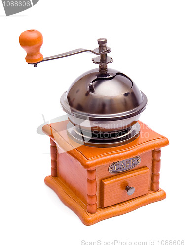 Image of Wooden retro coffee-grinder