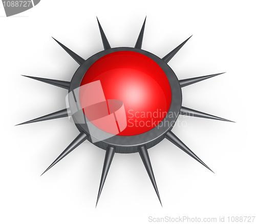 Image of button with spikes 