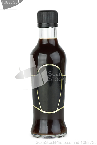 Image of Glass bottle with soy sauce