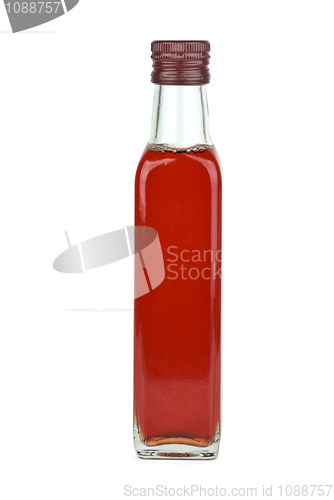 Image of Glass bottle with red wine vinegar