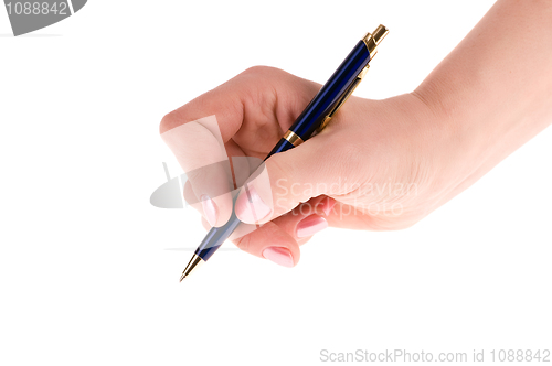 Image of hand with pen