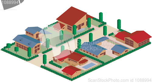 Image of Residential district cartoon