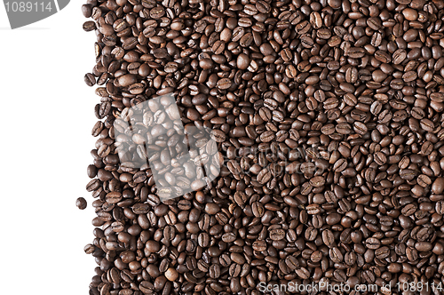 Image of Coffee beans on white Background
