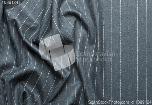 Image of Pin striped suit with creases
