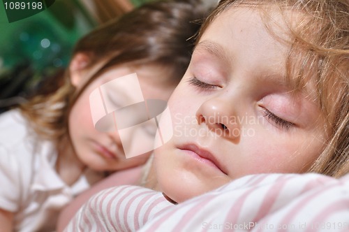 Image of sleeping kids