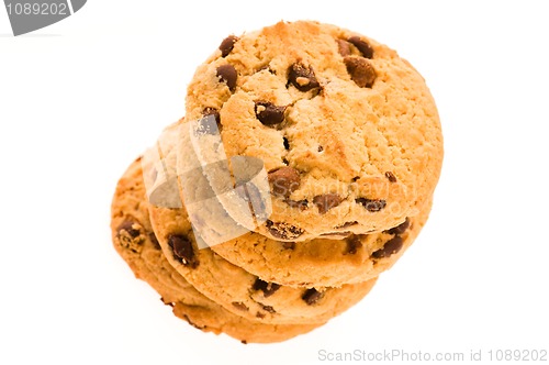 Image of Chocolate Chip Cookies isolated on the white