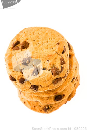 Image of Chocolate Chip Cookies isolated on the white